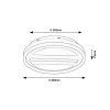 136110 12 bile stropni led svitidlo gremin kulate 400mm 55w cct s do