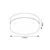 136125 6 cerne stropni led svitidlo gaelo 235mm 15w ip44