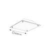 136071 4 bile stropni led svitidlo lars 400x400mm 18w