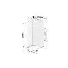 136173 10 bile fasadni led svitidlo urfa cube 18w ip65 cct