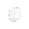 136167 8 bile fasadni led svitidlo urfa cube 9w ip65 cct
