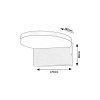 136140 8 bile fasadni led svitidlo batida 9w ip54 cct
