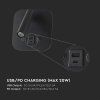 137970 5 cerne nastenne led svitidlo s usb pd nabijenim 8w