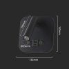 137970 7 cerne nastenne led svitidlo s usb pd nabijenim 8w