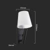 138324 3 cerne nastenne led svitidlo s usb pd nabijenim 2w