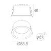 137121 4 cerne podhledove led svitidlo ipo 83 5mm 9w ip54 cct