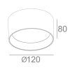 137115 5 cerne stropni led svitidlo alexo 120mm 12w ip54 cct stmivatelne