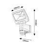 133686 6 cerny fasadni solarni led reflektor s pohybovym cidlem dojran 5w ip44