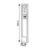 133722 5 cerny zahradni sloupek kolta pro zarovku e27 80cm