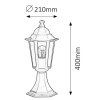 133830 2 cerna zahradni lampa velence pro zarovku e27 40cm