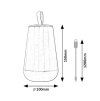 133923 9 bila prenosna led rgb lampa franco 2w
