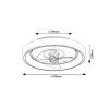134469 9 cerne stropni led svitidlo s ventilatorem horacio 470mm 67w cct s do