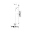 134817 3 chromova stojaci led lampa vlasta 18w 5w