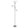 134847 2 chromova stojaci lampa action s bilymi stinidly pro zarovky e27 e14