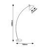 134883 3 chromova stojaci lampa otto pro zarovku e27
