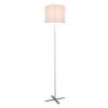 134895 1 stribrna stojaci lampa izander s bilym stinidlem pro zarovku e27