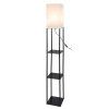 134898 1 cerna stojaci lampa bronn s bilym stinidlem pro zarovku e27