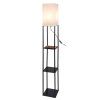 134898 2 cerna stojaci lampa bronn s bilym stinidlem pro zarovku e27