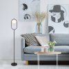 134919 4 cerna stojaci lampa ghita pro zarovku e27