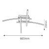 134952 3 chromove stropni led svitidlo alexis 665mm 24w