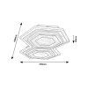 135036 9 cerne stropni led svitidlo bitsi 250x410mm 44w