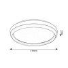 135276 6 hnede stropni led svitidlo fontana 390mm 24w