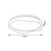 135279 6 sede stropni led svitidlo israh 480mm 40w