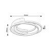 135330 3 zlate stropni led svitidlo holize 510mm 50w