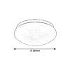 135366 3 bile stropni led svitidlo lucas kulate 380mm 24w