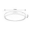 135369 4 stribrne stropni led svitidlo dewson 450mm 37w