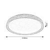 135471 10 stropni led svitidlo sherwood s dekorem dreva 490mm 50w cct s do