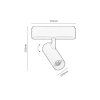 134733 10 cerny listovy led reflektor litrack spot 1f 6w