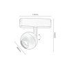 134739 10 cerny listovy led reflektor kulovy litrack spot 1f 5w