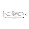 135078 7 stribrne stropni led svitidlo athelstan 500mm 40w