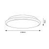 135150 6 stribrne stropni led svitidlo engon 480mm 45w
