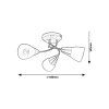 135162 3 chromove stropni svitidlo connor pro zarovku 3x e14