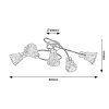 135264 3 chromove stropni svitidlo hestia pro zarovku 5x e14