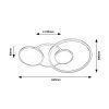 135267 3 chromove stropni led svitidlo fulvia 660mm 50w