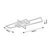 135609 3 chromove stropni led svitidlo thabita 1000mm 35w stmivatelne