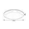 135633 3 stribrne stropni led svitidlo oswald2 400mm 24w