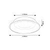 135645 7 bile stropni led svitidlo veller 430mm 36w cct