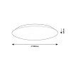 135675 6 bile stropni led svitidlo rorik 380mm 24w