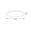 135672 6 bile stropni led svitidlo rorik 280mm 18w