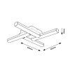 136269 7 cerne stropni led svitidlo evan 425x425mm 18w ip44