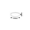 136281 5 bile stropni led svitidlo pavel kulate 293mm 18w