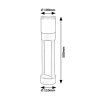 136362 2 cerny zahradni led sloupek leitha 12w ip44 50cm