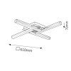 136272 3 chromove stropni led svitidlo antonia 610x610mm 24w ip44