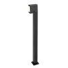 136374 3 cerny zahradni led sloupek cubbington 10w ip54 105cm