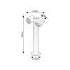 136437 8 cerny zahradni sloupek enol pro zarovku 2x gu10 44cm