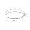 136512 5 cerne stropni led svitidlo samira kulate 350mm 36w ip44